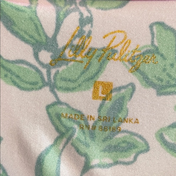 LILLY PULITZER MARGENE SLEEP DRESS FIDDLE LEAF GREEN LARGE 🌺 - Picture 4 of 8